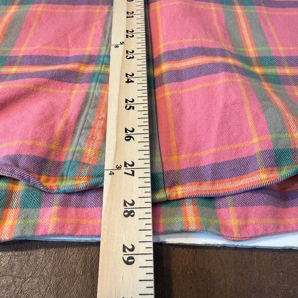 Vineyard Vines Plaid Flannel Shirt Pink Green Collegiate Fit L - Picture 7 of 8